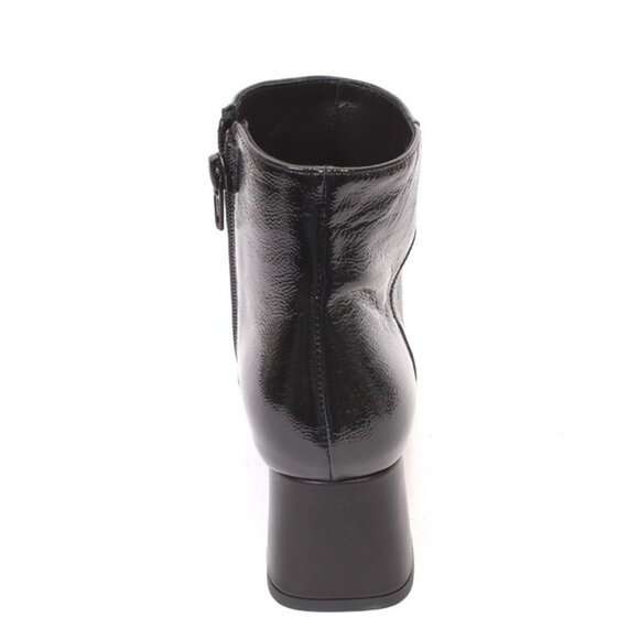 Ankle Boot with heel LUCA GROSSI K202T BLACK in leather Luca Grossi 855 Black Patent Leather Ankle Heel Boots